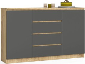 Komód K160 2D 4D Clp Pk Artisan Szürke Akd