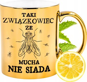 Arany csillogó bögre szakszervezeti ajándék fényképes nyomtatással