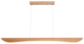 LED Csillár zsinóron LED/22W/230V 4000K 120 cm bükkfa/tömör fa