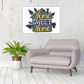 Üveg kép - Édes otthon (70x50 cm)