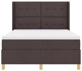 Boxspring Ágy Matrac Esernyő Barna 160x200 cm Szövet