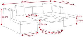 Catini Sevilla Kerti rattan sarokgarnitúra - fekete