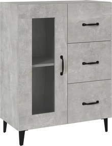 vidaXL betonszürke szerelt fa tálalószekrény 69,5 x 34 x 90 cm