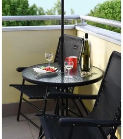 Összecsukható kerti szék fekete