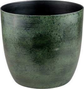 Fém virágtartó fedél növényekhez sötétzöld Alano 16 cm