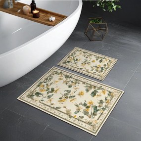 Bézs fürdőszobai kilépő szett 2 db-os 60x100 cm – Foutastic