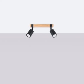 Sollux SL.1344 - Spotlámpa FAGER 2xGU10/10W/230V fekete