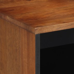 TV Szekrény Mézbarna Tömör mangófa, MDF 80 x 33 x 46 cm