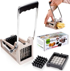 Kézi Szeletelőgép Sültkrumpli Szeletelő Gép Zöldség Gyümölcs Misty 23,5cm