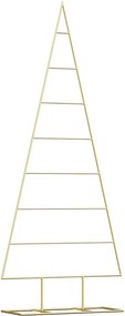 vidaXL Fém karácsonyfa állvánnyal Arany 150 cm Porszórt Acél