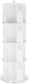 Forgó polcállvány, 4 polc, fehér, ERION TYP 1+ ajándék