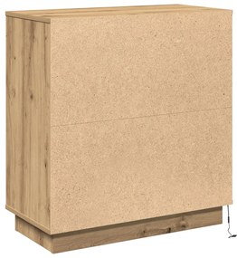 LED-es oldalbordó Artisan tölgy 71x34,5x75 cm Műszaki fa