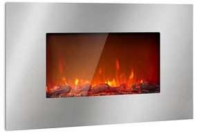 Lausanne Luxe, elektromos kandalló, 2000 W, 2 fűtési fokozat, 90 cm, rozsdamentes acél