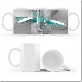 Nyomott mintás bögre Angyalok a hálószobába Türkiz