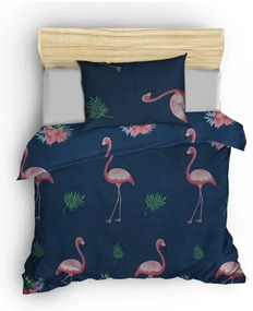 Sötétkék-rózsaszín egyszemélyes gyerek ágyneműhuzat 140x200 cm Big Filamin – Mijolnir