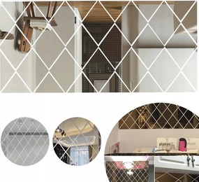 32 Db Öntapadós Falmatrica Rombusz Mintás TÜKÖRREL,3D,VÍZÁLLÓ 50X100CM