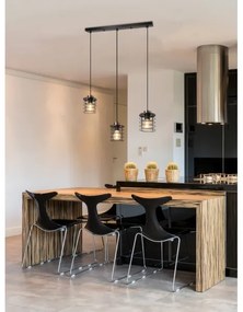 Csillár zsinóron GLOB 3xE27/40W/230V fekete