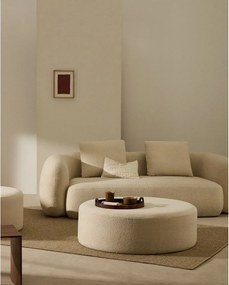 Krémszínű buklé puff Kaeli – Kave Home