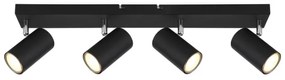 Globo 57911-4B - ROBBY 4xGU10/35W/230V fekete spotlámpa