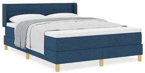 Boxspring Ágy Matraccal Kék Színben, 140x200 cm, Szövet