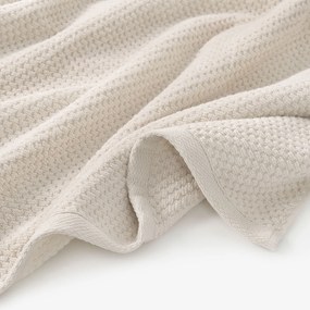 Goldea pamut frotír törölköző / fürdőlepedő micro pure - mandulaszín 50 x 100 cm