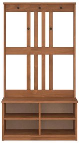 SANDNES tömör fenyőfa előszobafa 87x40x159,5 cm