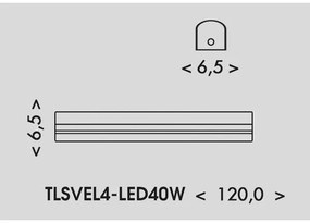 Ecolite TLSVEL4-LED40W - LED Fénycsöves lámpa VELO LED/24/32/40W/230V fehér