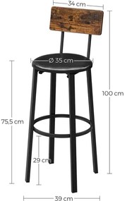 AVEN bárszék barna/fekete