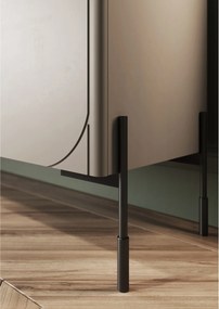 Sonatia komód 200 cm négyajtós - kasmír / fekete lábak