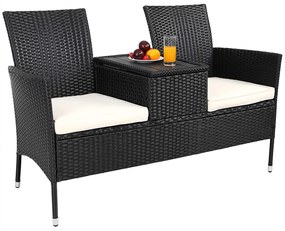 Deuba Rattan pad WPC - fekete