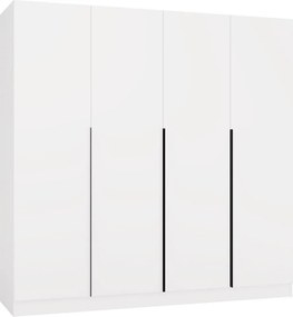 SENSO 4D gardróbszekrény 200x56.5x200 cm, fehér-fekete