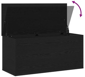 Tárolódoboz Fedéllel Fekete Tölgy 100x42x46 cm Mérnöki Fa