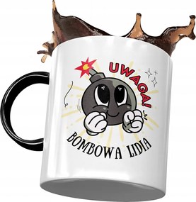 Fekete Bögre Lídia Feleség Barátnő Ajándék Nyomtatott Fotóval