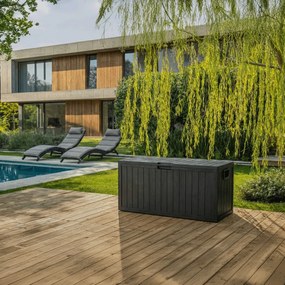 Kerti tároló box 112x49x54 cm, műanyag, szürke, AZB-G2075 GREY