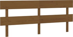 vidaXL mézbarna tömör fenyőfa ágyfejtámla 204x3x81 cm