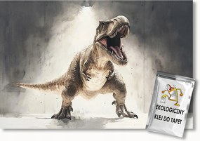 Fotótapéta Flizelina Gyerekek Dinoszaurusz Tyrannosaurus Jura Beton 100x75 ragasztó