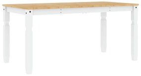 Corona fehér tömör fenyőfa ebédlőasztal 160 x 80 x 75 cm
