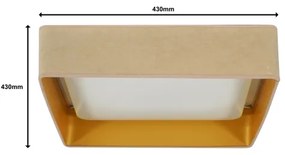 Brilagi - LED mennyezeti lámpa VELVET SQUARE LED/24W/230V bézs
