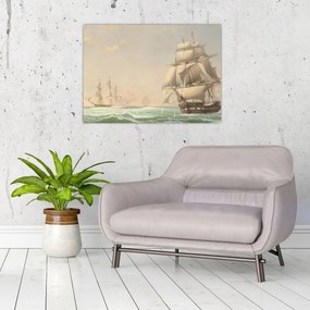 Kép - Fitz Henry Lane, The United States Frigate President Engaging the British Squadron, reprodukciók (70x50 cm)