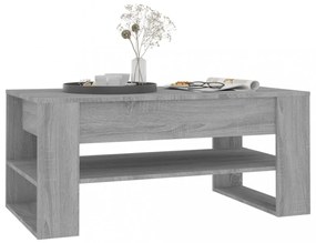 szürke sonoma színű szerelt fa dohányzóasztal 102 x 55 x 45 cm