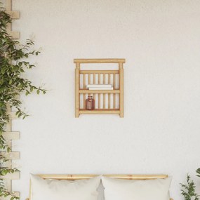 Falipolc 2 szintes 40x13x44 cm Bambusz