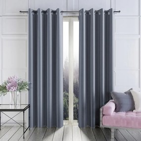 Sötétítő függöny átvezetővel velúr Moradi Sötétszürke 140x250cm