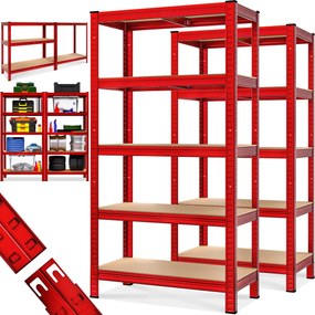 monzana® 2 darabos polcrendszer szett 180x90x40 cm - piros