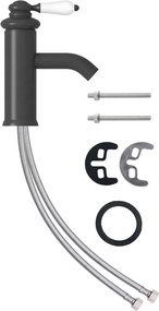vidaXL szürke fürdőszobai mosdócsaptelep 130 x 180 mm