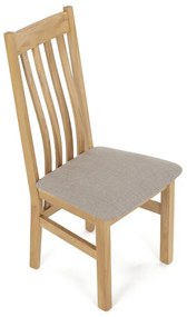 Natúr Tömörfa Étkezőszék, Bézs Üléssel. C-2100 CRM2
