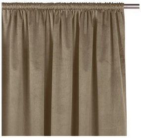 Bézs bársony dimout (részleges sötétítő) függöny 265x225 cm Velto – Filumi