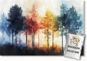 Fotótapéta Flizelina Erdő Park Kert Színes Fák Fény 312x219 ragasztó