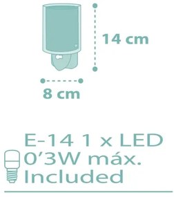 Dalber 41005H - LED Kis Konnektoros lámpa DOTS 1xE14/0,5W/230V