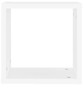 4 db fehér fali kockapolc 30 x 15 x 30 cm