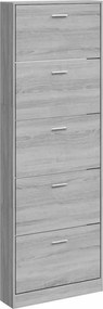 vidaXL szürke sonoma színű szerelt fa cipősszekrény 59 x 17 x 169 cm